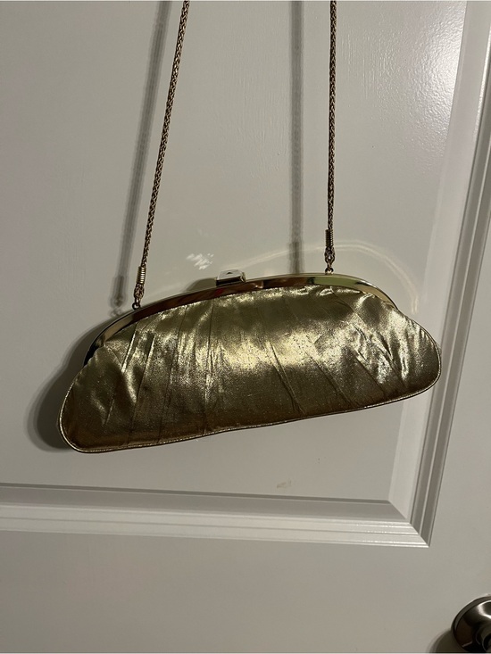 Kate Landry Handbags - Kate Landry Metallic Gold Evening Clutch